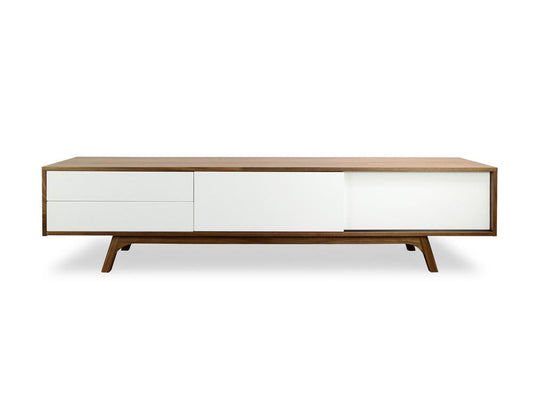2.1m Entertainment TV Unit - Walnut