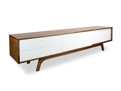 2.1m Entertainment TV Unit - Walnut