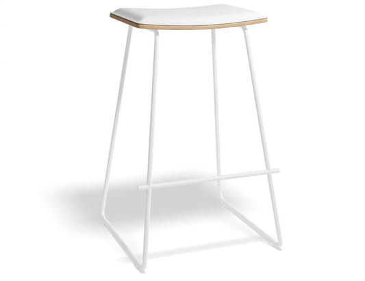 Hudson Stool - White - White Pad