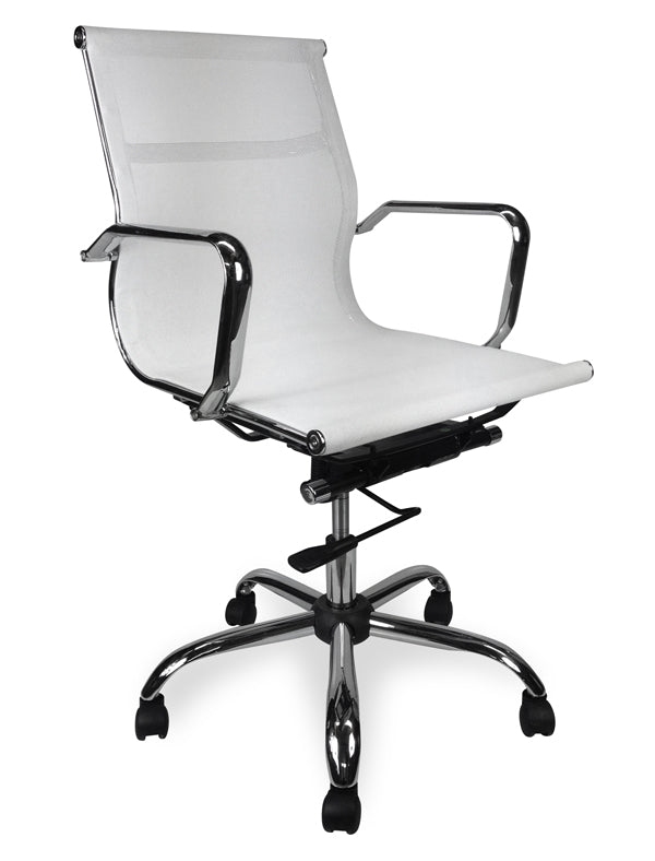 Carter Mesh Boardroom Chair – White – view 3