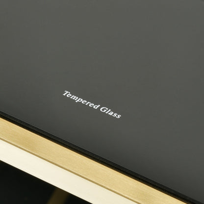Bar Cart - Tempered Glass - Gold Base