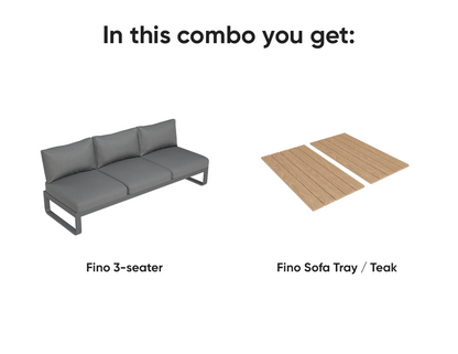 Fino With Sofa Tray Outdoor Modular Sofa