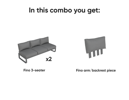 Fino With Arm & Backrest Outdoor Modular Sofa