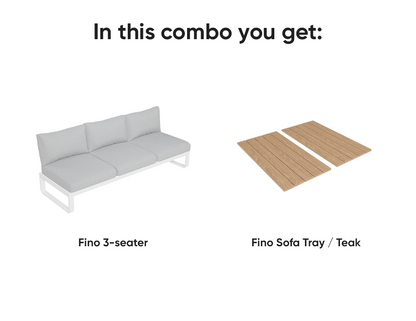 Fino With Sofa Tray Outdoor Modular Sofa