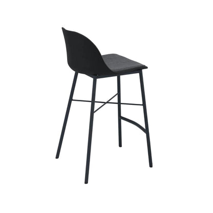 Jora Cushion Seat 69.5cm Bar Stool - Black
