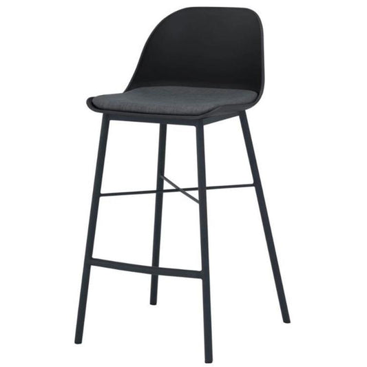 Jora Cushion Seat 69.5cm Bar Stool - Black