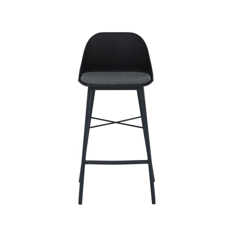 Jora Cushion Seat 69.5cm Bar Stool - Black
