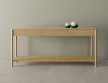Nordica Console Table in Solid Oak - 172cm