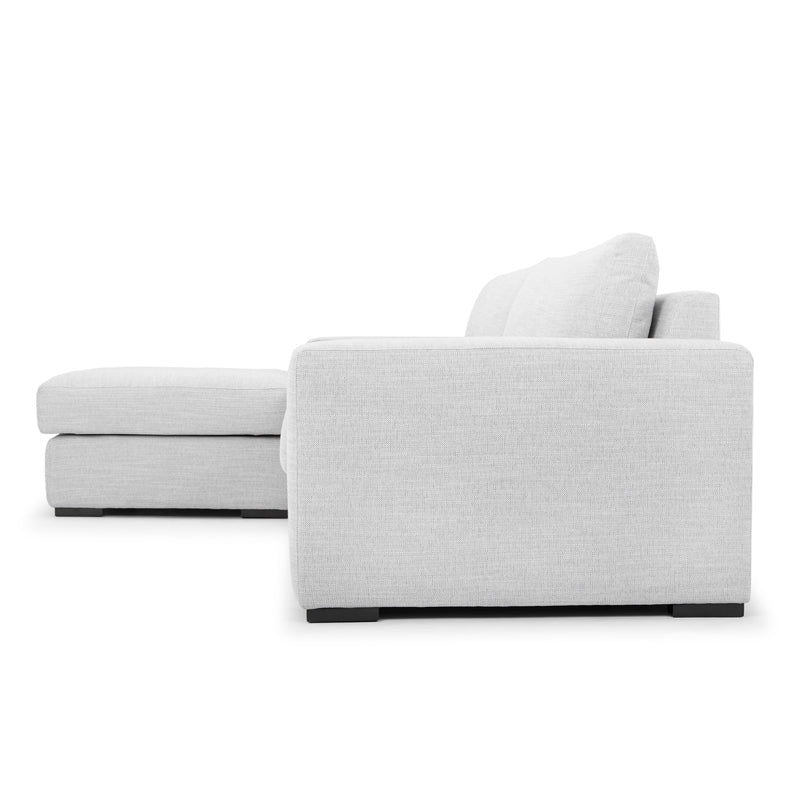 CLC802 3 Seater Sofa With Chaise - Light Texture Grey