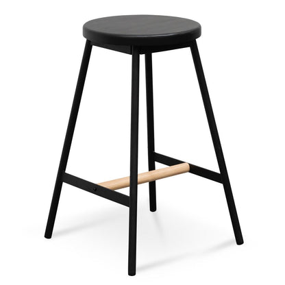 Leo Timber Bar Stool - Black - Last One