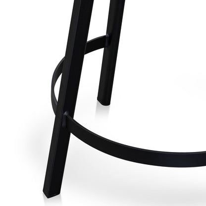 Lewis 65cm Bar Stool - Natural and Matt Black Leg