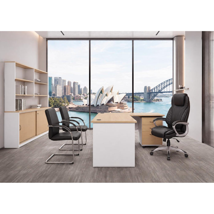 Logan Desk Hutch – office setting