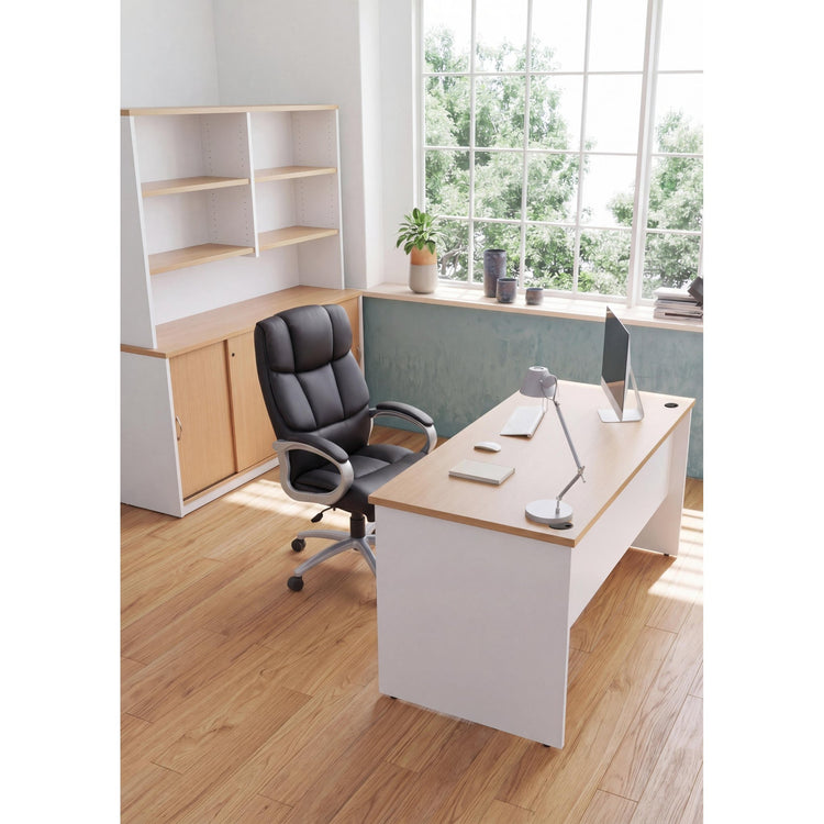 Logan Desk Hutch – office setting