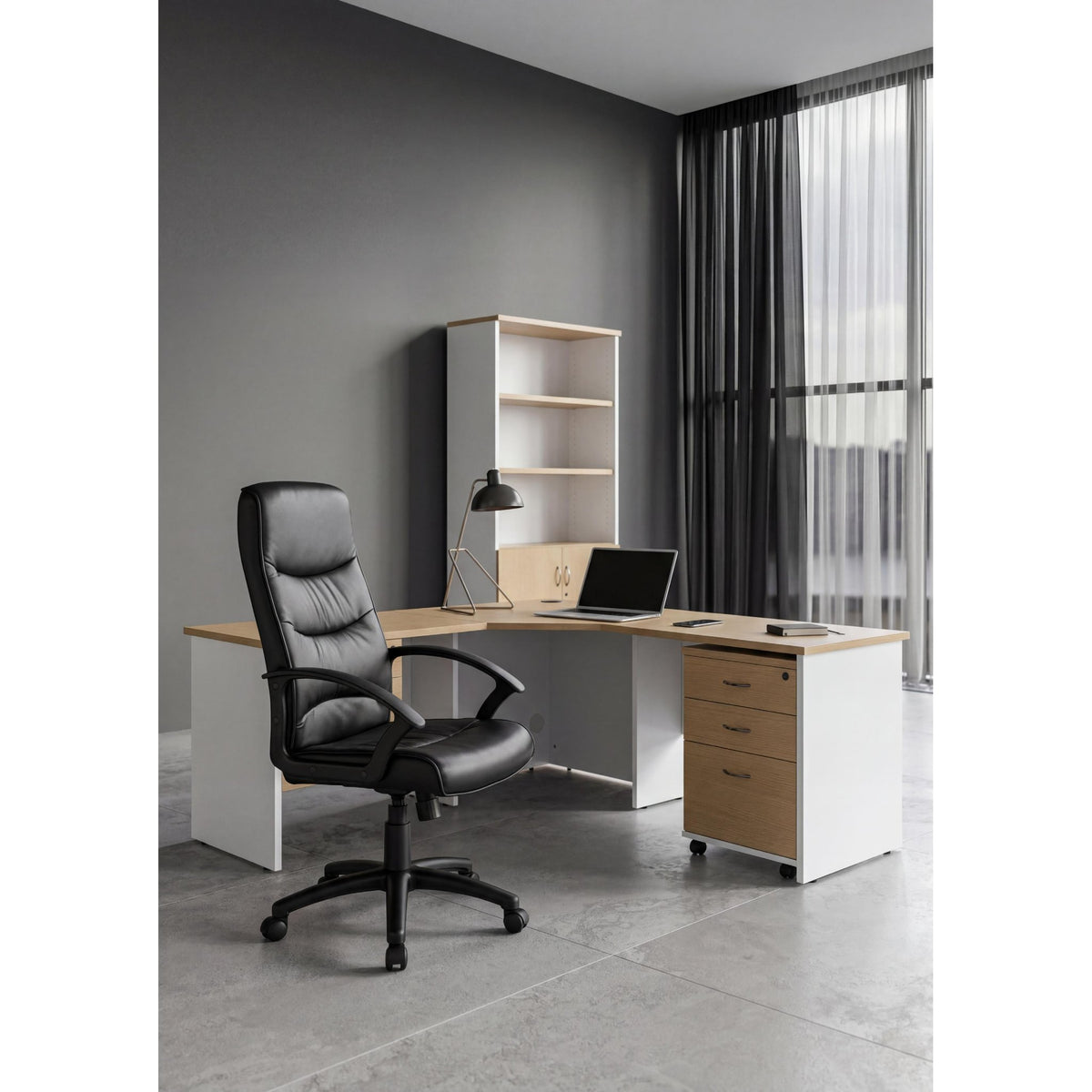 Logan Reversible Desk Return – office setting