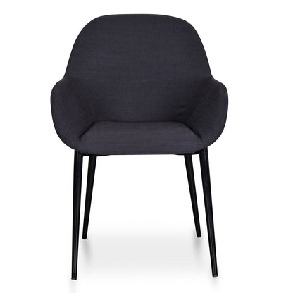 Ex Display - Lynton Fabric Dining Chair - Black