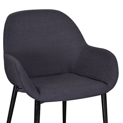 Ex Display - Lynton Fabric Dining Chair - Black
