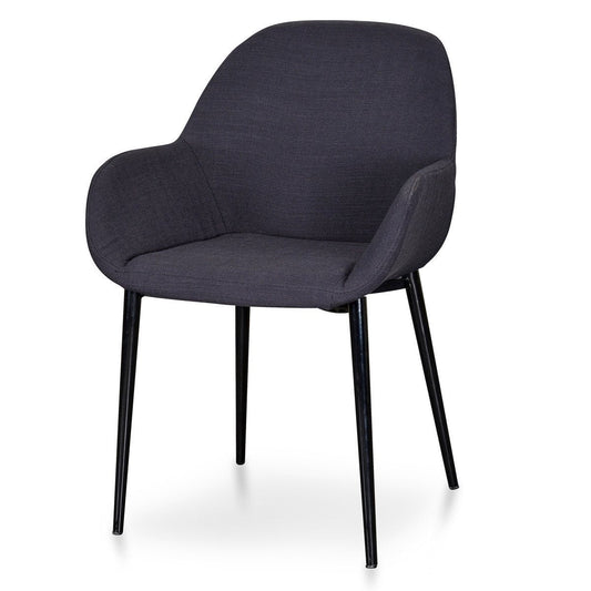 Ex Display - Lynton Fabric Dining Chair - Black