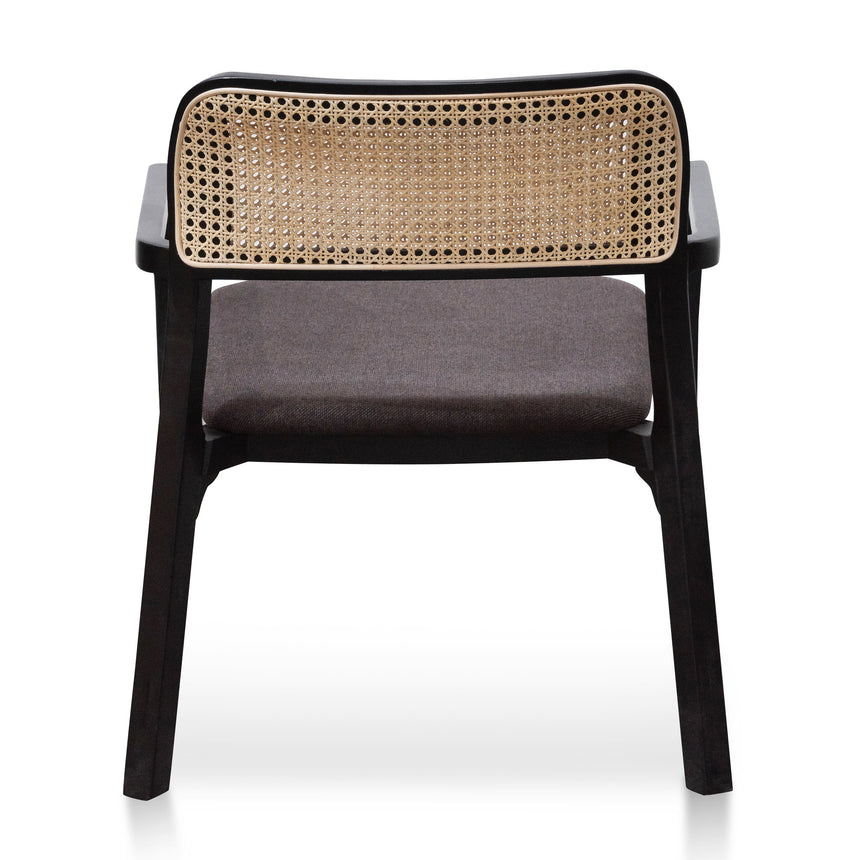 Fabric Armchair - Anchor Grey with Black Legs