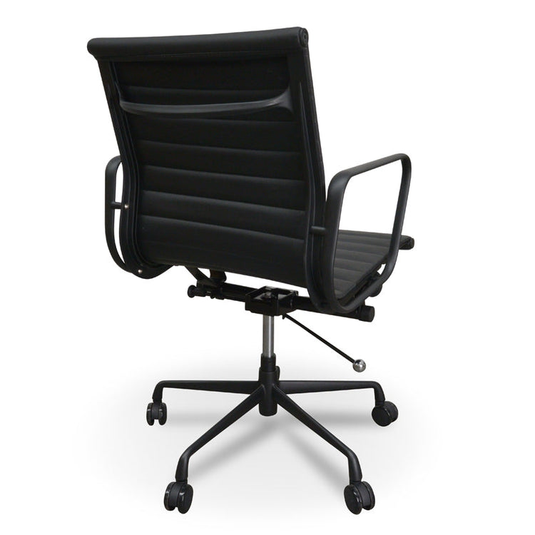 Floyd PU Leather Office Chair – Full Black – view 4