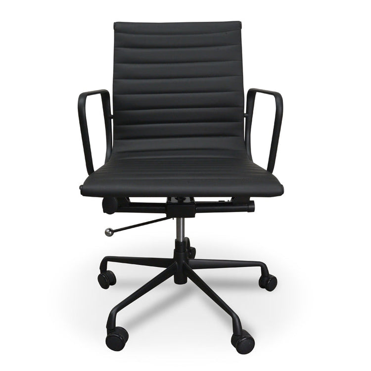Floyd PU Leather Office Chair – Full Black