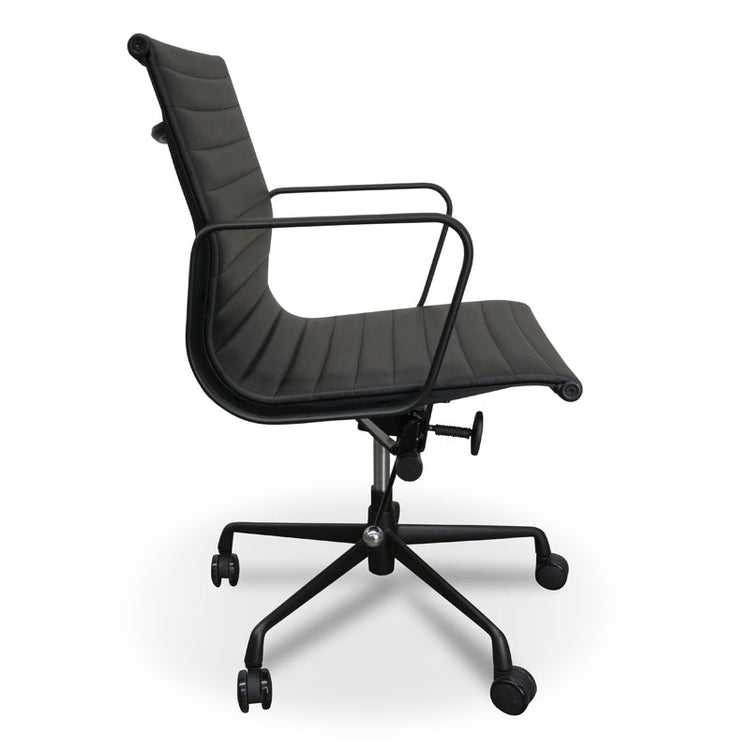 Floyd PU Leather Office Chair – Full Black – view 3