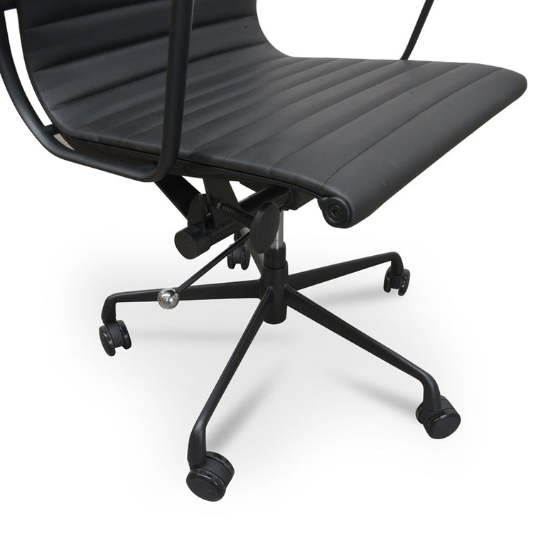 Floyd PU Leather Office Chair – Full Black – view 10