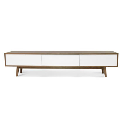 2.1m Lowline TV Entertainment Unit - Walnut