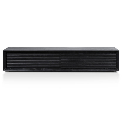 2.3m Wooden TV Entertainment Unit - Black Oak