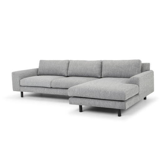 CLC2870-FA 3 Seater Right Chaise Sofa - Graphite Grey with Black Legs - Last one