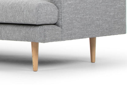 Seater With Left Chaise Sofa - Graphite Grey with Natural Legs