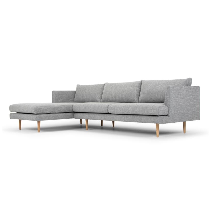 Seater With Left Chaise Sofa - Graphite Grey with Natural Legs