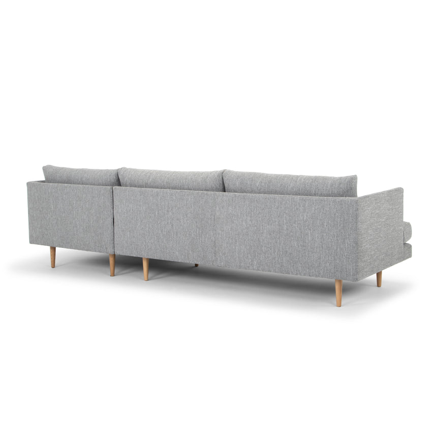 3 Seater With Right Chaise Sofa - Graphite Grey with Natural Legs