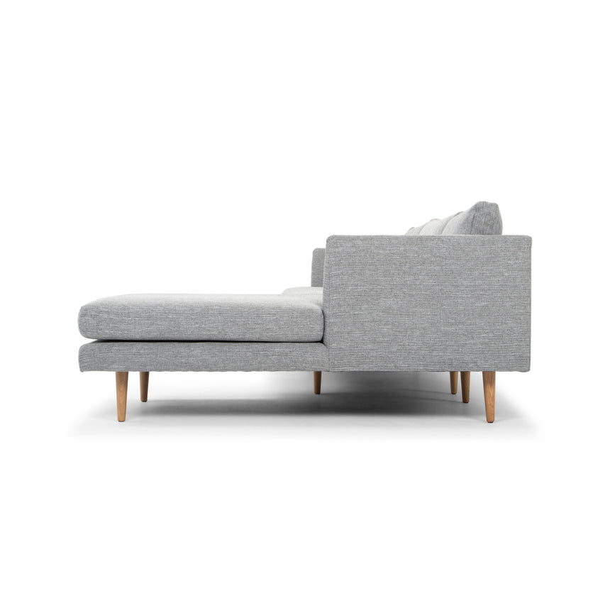 3 Seater With Right Chaise Sofa - Graphite Grey with Natural Legs