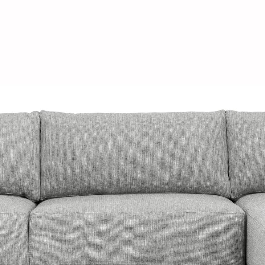 3 Seater Right Chaise Fabric Sofa - Graphite Grey