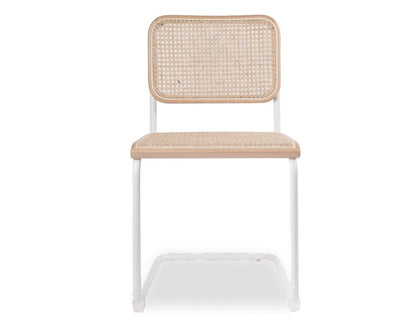 Calibre Chair - White Frame with Natural Cane (6 Chairs)
