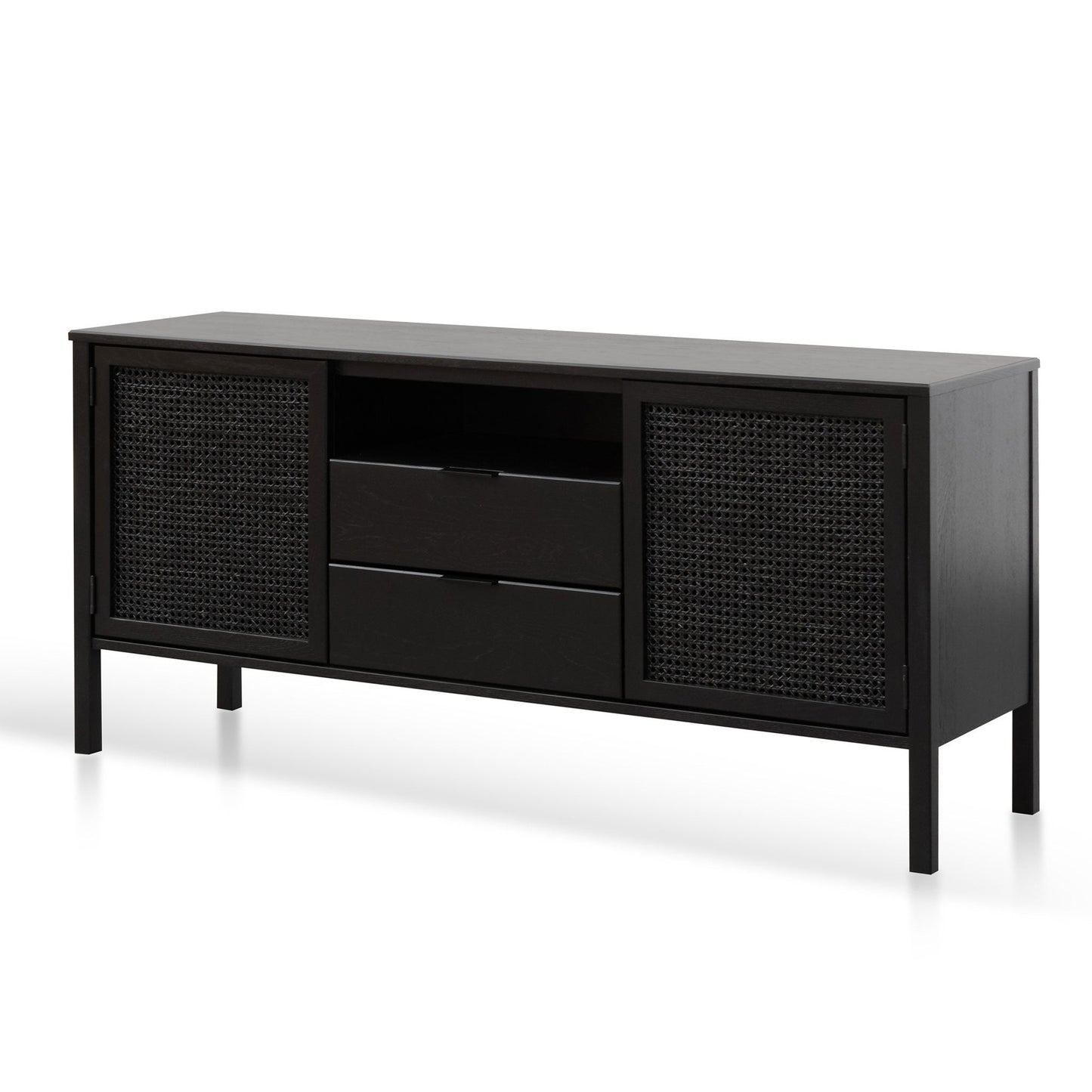 Ex Display - Molina 1.56m Wooden Sideboard - Black