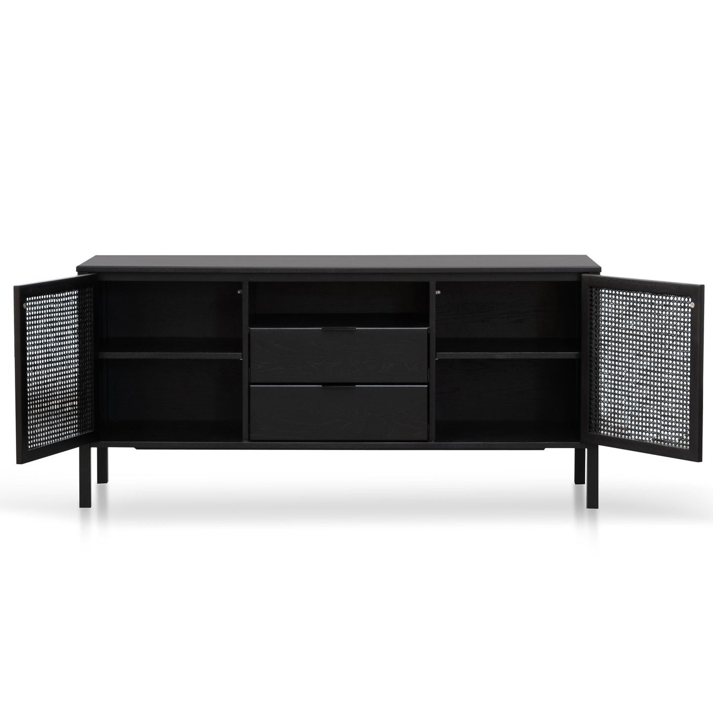 Ex Display - Molina 1.56m Wooden Sideboard - Black