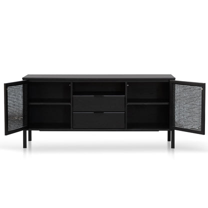 Ex Display - Molina 1.56m Wooden Sideboard - Black