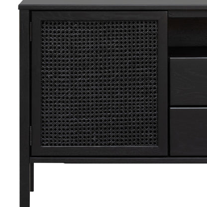 Ex Display - Molina 1.56m Wooden Sideboard - Black