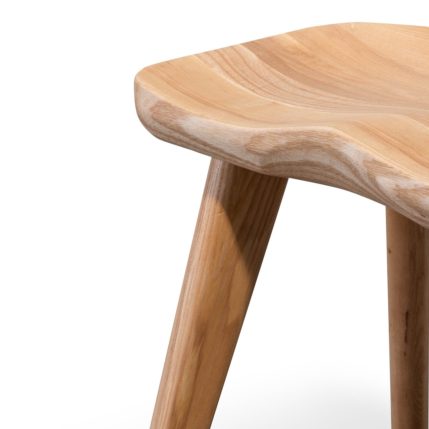 Set of 2 - Moxie 45cm Wooden Lowstool - Natural