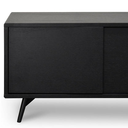 2.4m Entertainment TV Unit - Black Oak