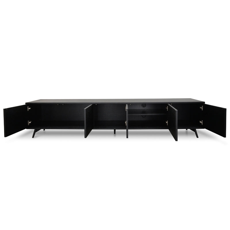 CTV108-BB 2.4m Entertainment TV Unit - Black Oak