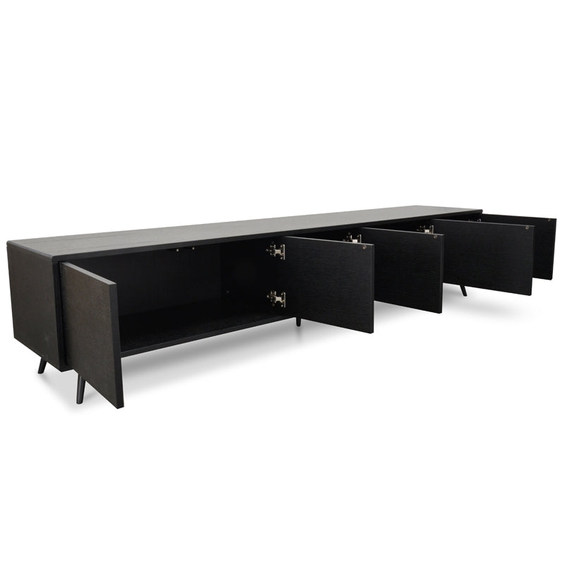 CTV108-BB 2.4m Entertainment TV Unit - Black Oak
