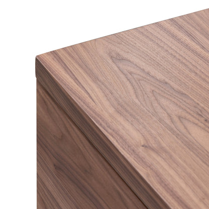 Lowline 2.1m Entertainment TV Unit In Walnut - Timber Legs