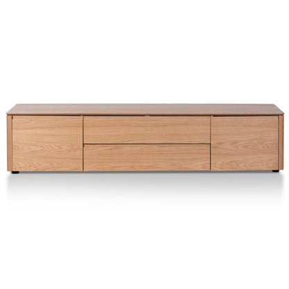TV Entertainment Unit with Middle Drawer - Natural Oak