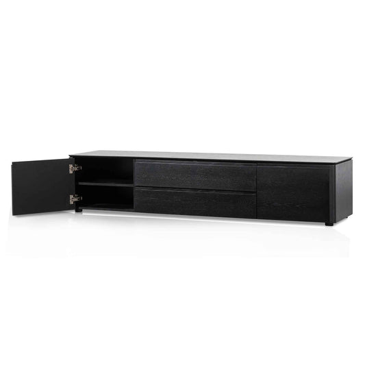 CTV6134-CN TV Entertainment Unit with Middle Drawer - Black Oak