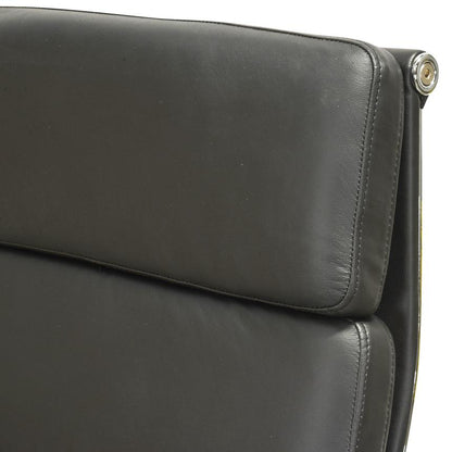 High Back Office Chair - Black Leather
