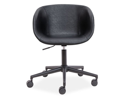 Andorra Tub Office Chair Vintage Black Seat