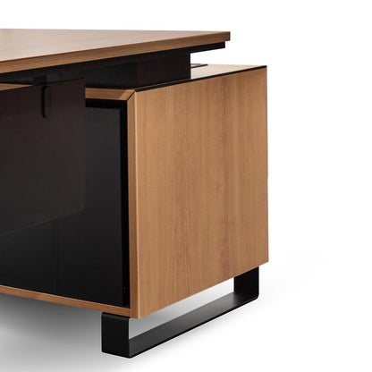2.3m Left Return Office Desk - Natural