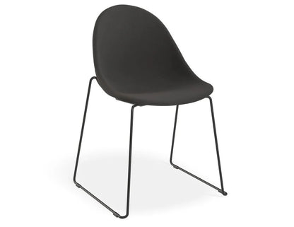 Pebble Fabric Upholstered Chair - Anthracite